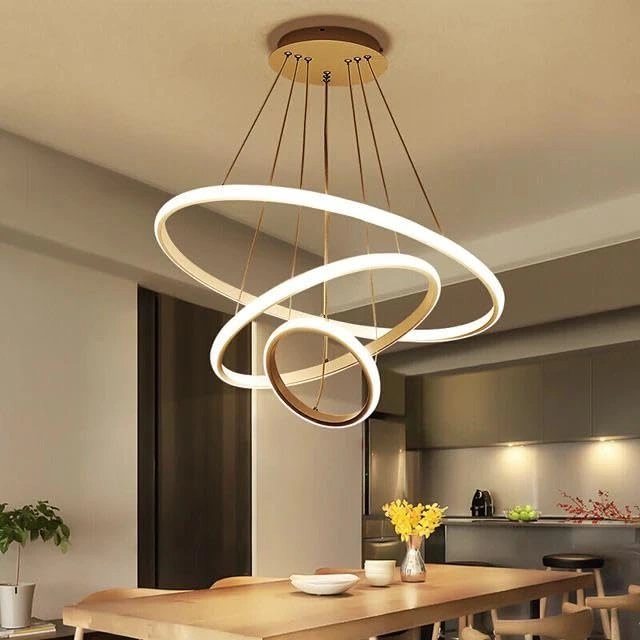 Blissbells Metal Modern Ring Chandelier
